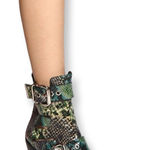 Jeffrey Campbell New Guadalupe Snake Print Leather Boots Sz 6.5 Photo 0