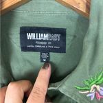 William Rast  Olive Green Fatigue Floral Embroidered Patch Cargo Jackete Photo 2