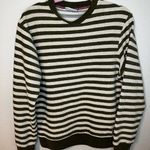 Scotch & Soda  Olive and White Striped Sweater Photo 0