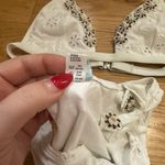 Valery Blu White Eyelet Bikini with Floral Beading Detail Size S NEW WITHOUT TAG Photo 7
