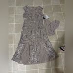Alex Evenings  Silver Floral Midi Dress Photo 3