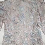 American Vintage 80s Vintage Pastel Pink Floral Lace Embellished Romantic Blazer Jacket Size 8 Photo 8