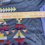 Johnny Was  Medium‎ Gray Aztec Cross Stitch Tunic Top 3/4 Slv Knit Southwestern Photo 7