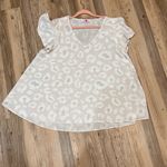 BuddyLove Boutique  AVRIL FLUTTER SLEEVE V-NECK TOP - VANILLA sz Small Photo 4