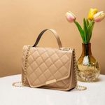 Waterproof,Lightweight,Business Casual Mini Quilted Embossed Flap Square Bag Photo 0