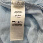 White House | Black Market  NWT Baby Blue Faux Wrap 3/4 Sleeve Surplice Tee Photo 7