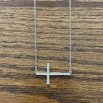 Vintage 925 Sterling Silver Cross Pendant Necklace Photo 1