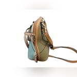 Giani Bernini Olive Green Dome Satchel Bag with Tan Accents Medium Photo 8