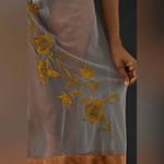 Anthropologie  Embroidered Floral Boho Sheer Midi Skirt Size XXS NWT Photo 1