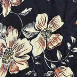 Saltwater Luxe  | Black Hibiscus Bell Sleeves Ruffle Hem Mini Dress Size XS Photo 6