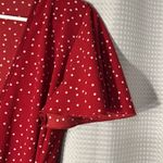 Relipop  Women’s Wrap with Ruffle Hem Mini Red with white polka dot Dress Photo 5