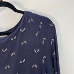 Pure Collection Navy Chevron Print Long Sleeve Jersey Slim Blouson Dress Size 8 Blue Photo 7