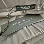 EMERSON LANG | NWT Gray Silver Cargo Pocket Skirt Silky Maxi Drawstring | XL Photo 5