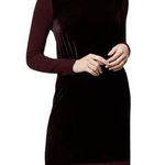 Hobbs London Benita Red Velvet Velour Silk Long Sleeve Sweater Dress Size 6 Photo 0