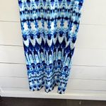 Eliza J Blue White Tie Dye Knit Front Maxi Dress Size 10 NWT Photo 5