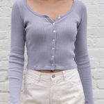 Brandy Melville  Zelly Ribbed Long Sleeve Top Photo 0
