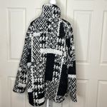 prAna Women’s "Sakari" Jacket Oversized Wool Blend Knit Textured Black & White S Photo 3