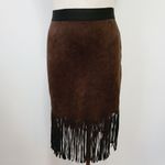 Karen Kane brown faux suede pencil skirt size small Photo 1