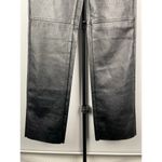 Princess Polly Black Macey Faux Leather High Rise Straight Leg Vegan Pants Sz 2 Photo 4