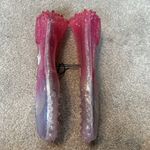 Wet Seal  Pink Ombre Glitter Studded Jelly Flats Size 6 Photo 1