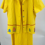 M.H.M Woman (Melissa Harper) 2 piece linen cotton blend maxi dress size 18W Yellow Photo 0