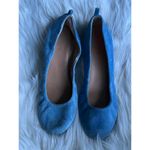 J.Crew  Blue Suede Women's Flats size 6.5 Photo 1