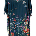 Johnny Was  Summy Short Sleeve Tunic Top Women’s‎ Large Floral Birds Butterflies Photo 0