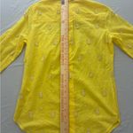 Anthropologie  Maeve Yellow Embroidered Shirt Photo 5