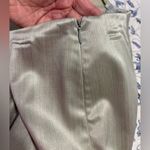 Saks 5th Avenue Saks Fifth Avenue Size 6 Wool and Silk Blend Wide-Leg Pants in Light Sage Green Photo 4
