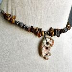 kokopelli unakite and tigers eye choker necklace Photo 1