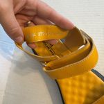 Moda Milano Black Yellow Leather Strappy Sandals Womens 40 Summer Casual Beach Size 9.5 Photo 6