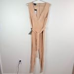 Bebe Faux Suede Catsuit Jumpsuit in Desert Mist Photo 1