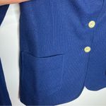 Alfred Dunner Vintage  navy‎ blue double knit blazer women’s Photo 2