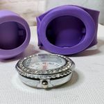 Slap Wrist Watch With 2 Bands Purple Photo 8