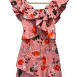 C/MEO COLLECTIVE Floral Ruffle Square neck Mini Dress Party Cocktail Pink XXS Photo 0