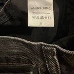 ANINE BING  DISTRESSED BLACK CHARCOAL GREY DENIM JEANS HIGH RISE PANTS 27 Photo 4