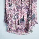 Haute Hippie  Bohemian Paisley Silk Long Sleeve Dress Photo 2