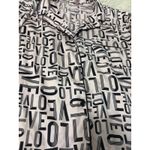 Victoria's Secret LOVE Print Pajama Set Long Sleeve Top Shorts Pink Black M Photo 4