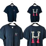 HUF T Shirt Camouflage Letter Double Sided Graphic Tee Short Sleeve L Size L Photo 1