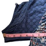 Torrid  Super Soft Crew Neck Eyelet Yoke Cold Shoulder Top Navy Blue size 2x Photo 5