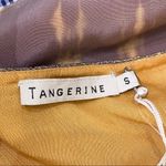 Tangerine Double Scoop Neck Beaded 100% Silk Top S Photo 7