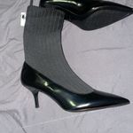 ZARA Black ankle Sock heels Boots Photo 11