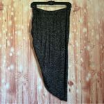 Stella Luce  Gray Drape Knot High Low Asymmetric Jersey Knit Pull On Skirt Photo 6