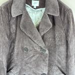 J. Jill | Women's Brown Corduroy Double Breasted Jacket Size M Tall Pea Coat Photo 1