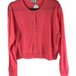 J.Crew  Featherweight Cashmere Cardigan Button Front Pink L Photo 0