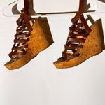 Steve Madden Brown Strappy Wedge Sandals Photo 0