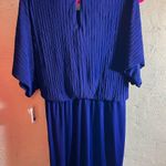 Dressbarn Royal Blue Bateau Neck Midi Dress Size 12 Photo 6