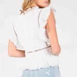 Honey Punch NWOT Square Neck Top With Ruffle Detail in White Photo 5