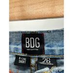 BDG  Patchwork Denim A- Line Short Embroidery Floral Cotton Womens Size 26 Photo 6