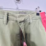 Mother The Shaker Prep Frayed Pants Fatigue Green & Red Size 25 Crop Photo 14